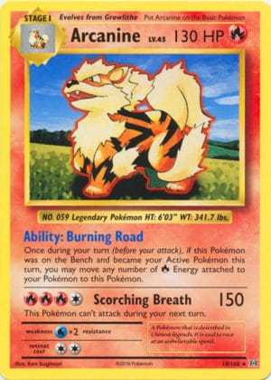 Pokemon Card Arcanine 18 108