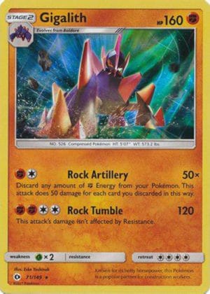 Pokemon Card Gigalith 71 149