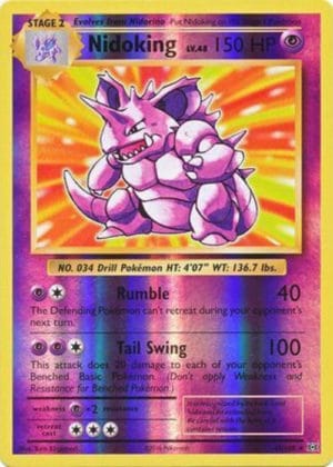 Pokemon Card Nidoking Evolutions Holo 45 108