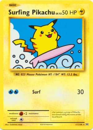 Pokemon Card Surfing Pikachu 111 108