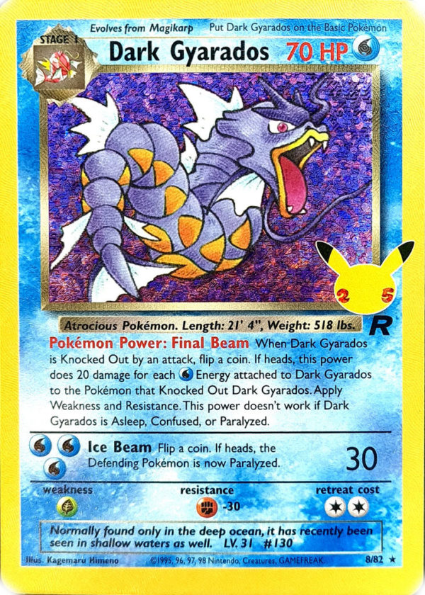 Pcn Tacos Pokemon Card Dark Gyarados 8 82 Celebrations